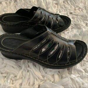 EUC Josef Seibel Black Leather Sandals size 40 (8.5-9 US)